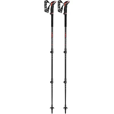 LEKI Makalu Stöcke, Bright red-Black-dk Anthracite, 110-145cm im Sale